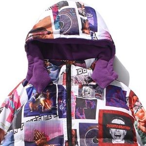 Graffiti Puffer Jacket Size L